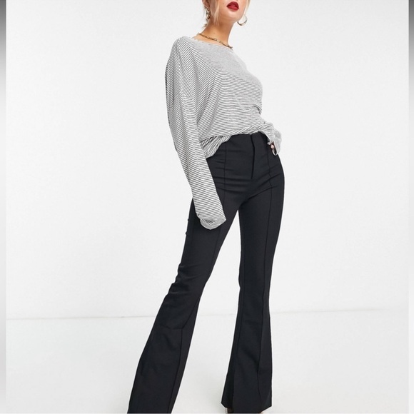 AllSaints Rita Stripe Tee Long Sleeve Boat Neck Oversized Modern Parisian M - Picture 14 of 14